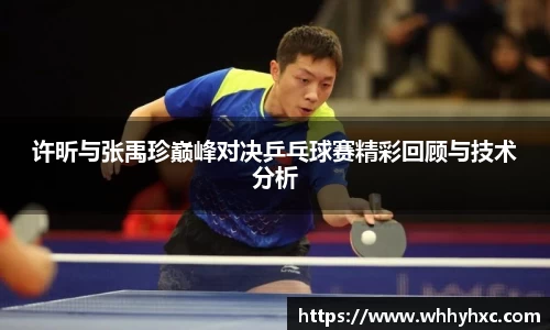许昕与张禹珍巅峰对决乒乓球赛精彩回顾与技术分析
